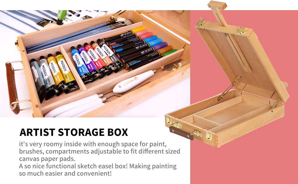 MEEDEN Tabletop Easel, Solid Beech Wood Table Top Art