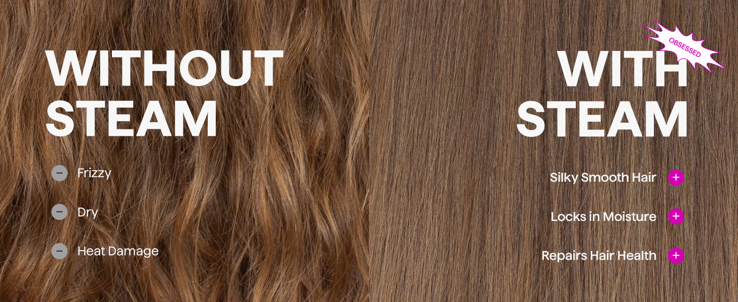 steam straightener brush