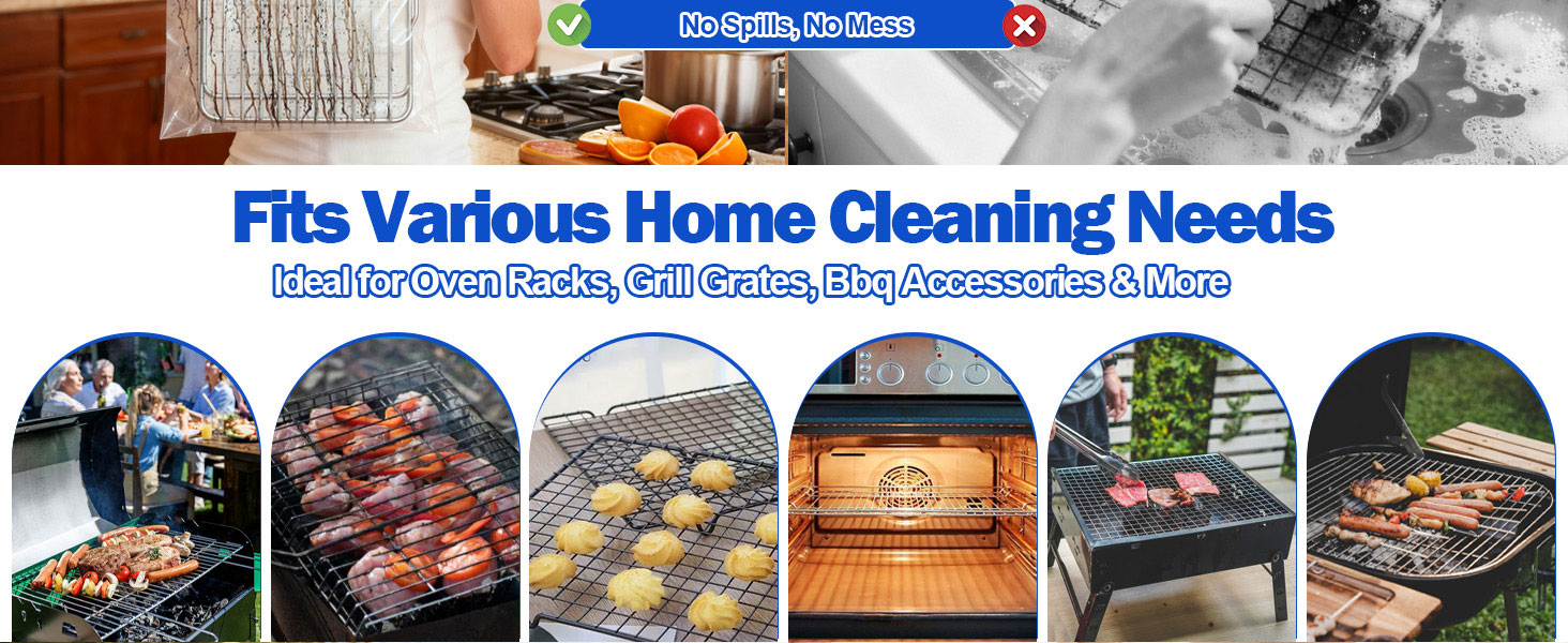 Perfect soaking bags for oven racks that need deep, hands-free cleaning