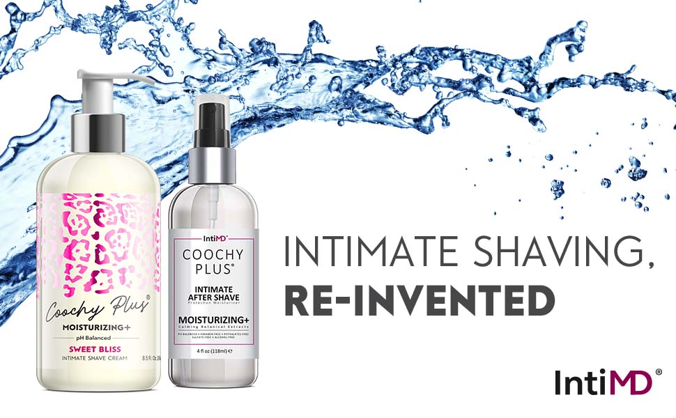IntiMD Shave Cream Kit Set Bundle After Shave Protection Mist Moisturizing Skin Sweet Bliss