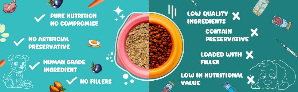 Pawpeye Gravy for Dogs vs other chemical based food products