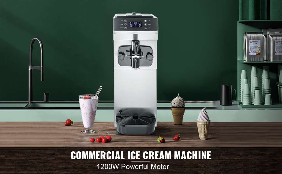 VEVOR Soft Serve Ice Cream Machine for home,3.4 Gal/H