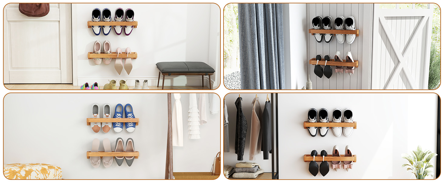 wall mount shoe rack