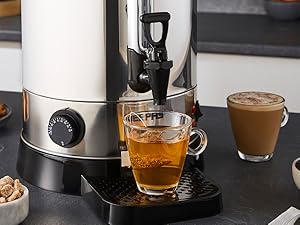 Series of coffee preparation shots showing espresso machines, coffee cups, and brewing equipment against dark background. Professional coffee-making demonstration.