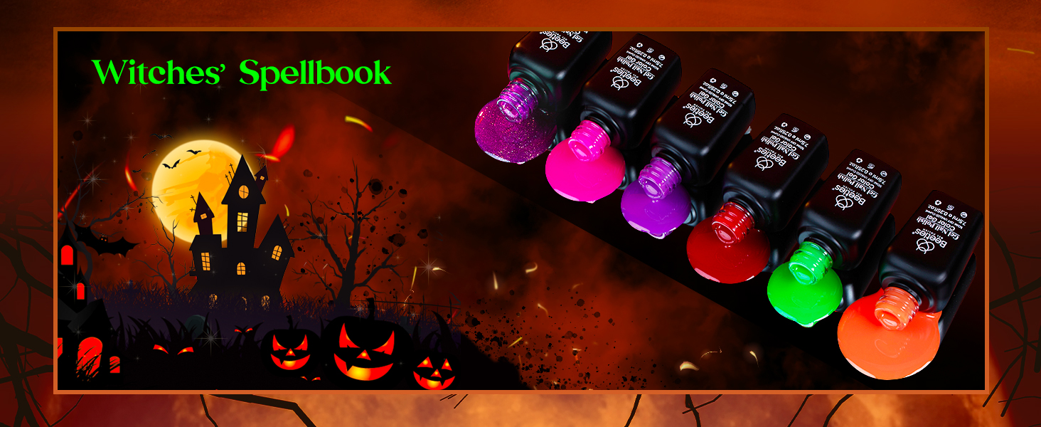 Beetles Halloween Gel Nail Polish Set
