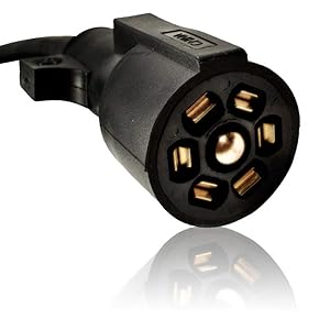 HQRP 7-Way Plug Inline Trailer Cord / 7-Pin Wiring Harness w/Junction Box
