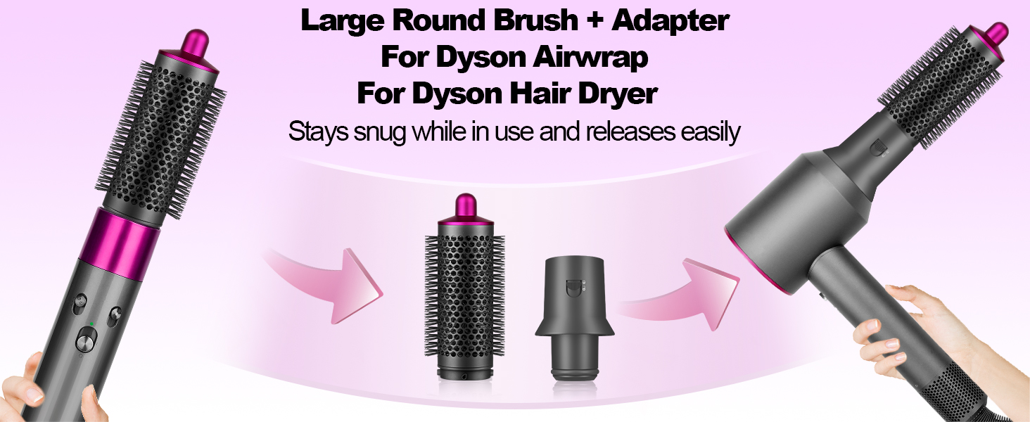 Small Round Brush Attachment for Dyson Hair Dryer Accessories