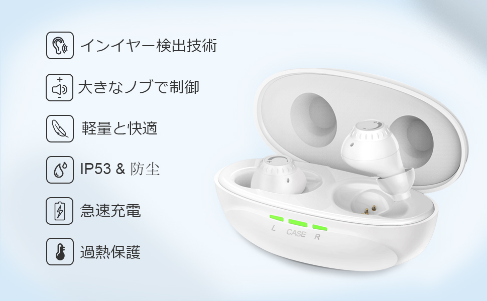 Amazon.co.jp: Jinghao 充電式 耳あな型 集音器 デジタル 耳穴式