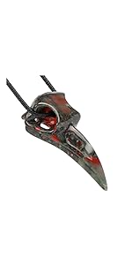 Raven Skull Figurine Pendant Necklace