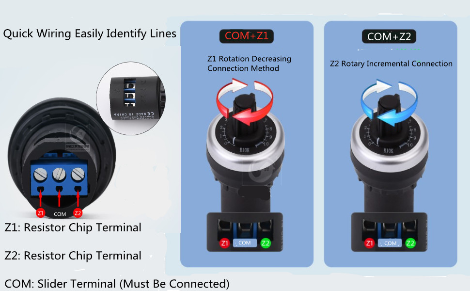 1Pc 10k Potentiometer Panel Mount Variable Speed Drive Potentiometer