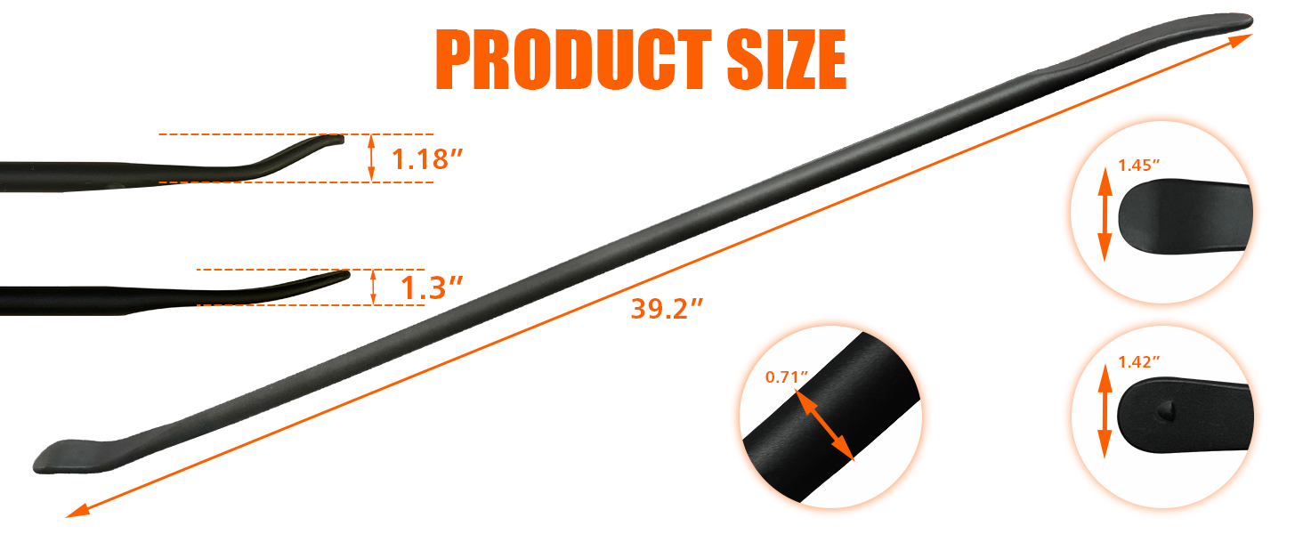 2Pcs Tire Mount and Demount Iron,Tire Bars for Semi Tires,Tire Changing Removal Tool 