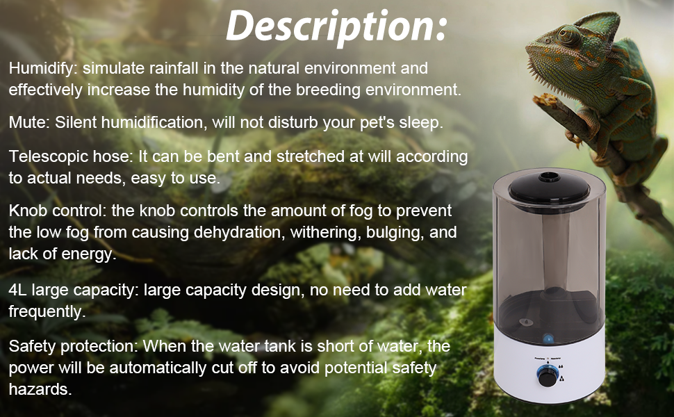 Pets Mister Adjustable Fog for Chameleon