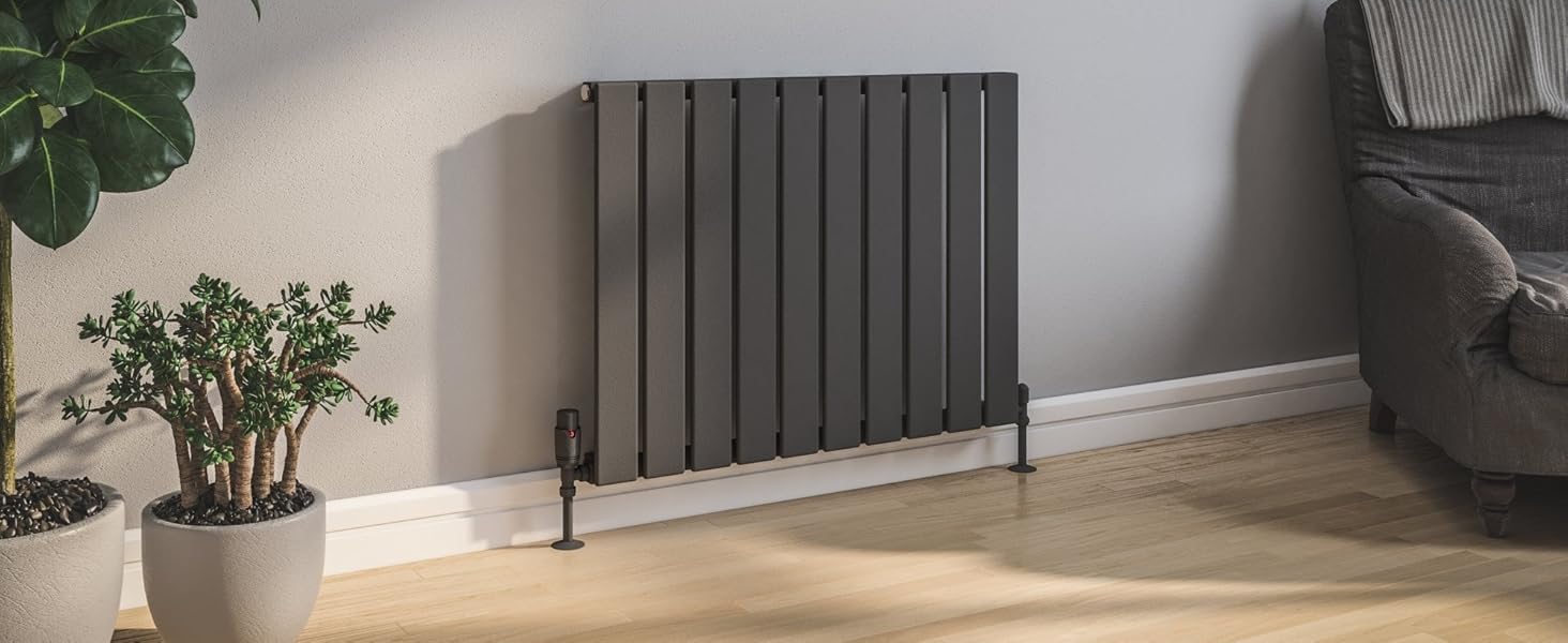 Sandy Beach Anthracite Radiator Pipe Covers Anthracite TRV