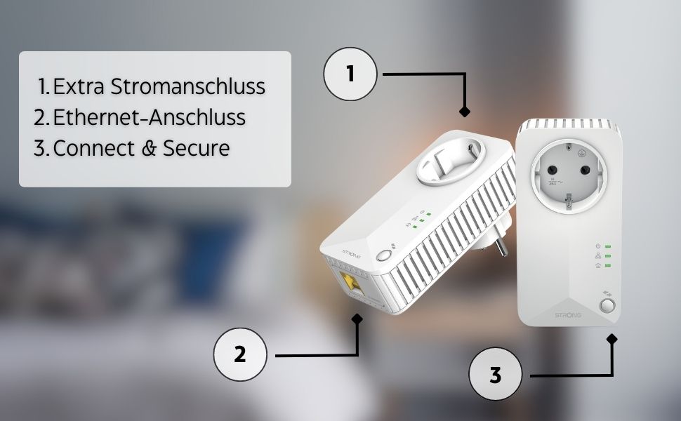 STRONG Powerline 600 Kit | enthält 2 Powerline Adapter | bis zu 600 ...