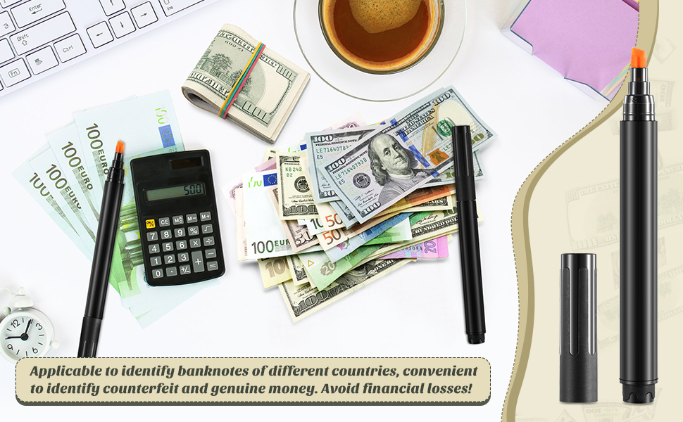 Outus 4 Pieces Counterfeit Detector Pen Money Pens Checker