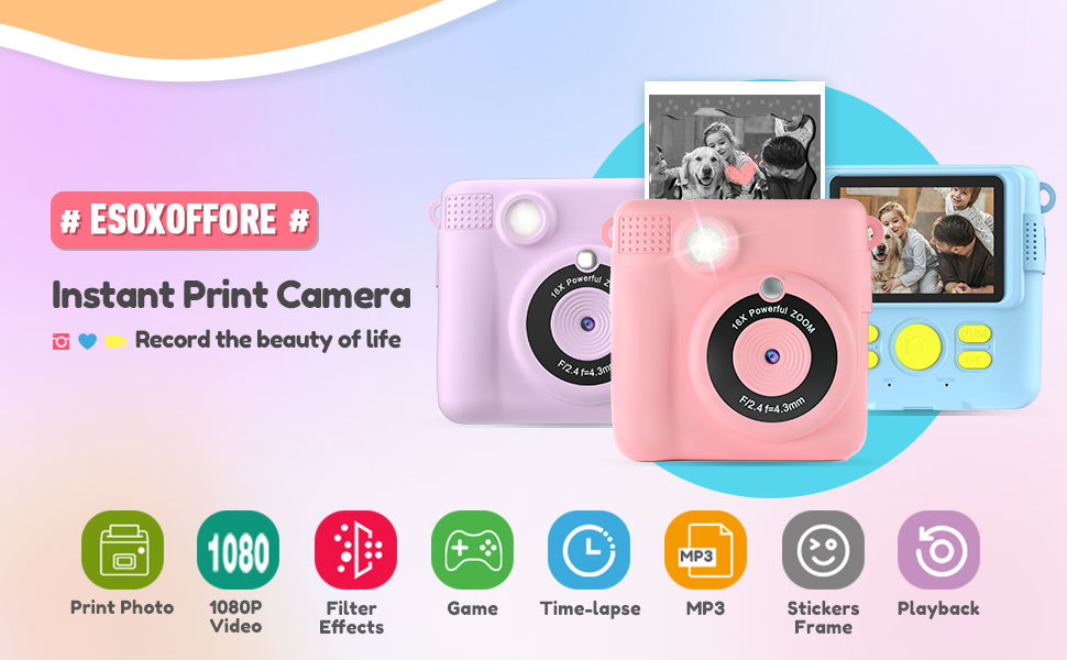 Kids Instant Print Selfie Digital Camera Best Gifts for Kids