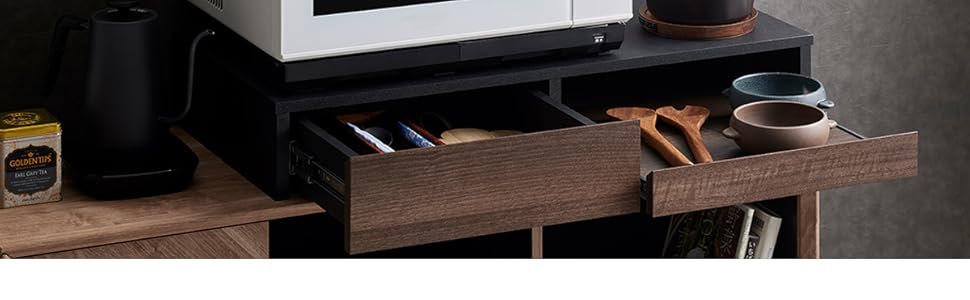 新品 国産品 天然木 レンジ下スライドトレー　スライドテーブル 楽天市場】【お買い物マラソン☆ポイント5倍】 レンジ下トレー