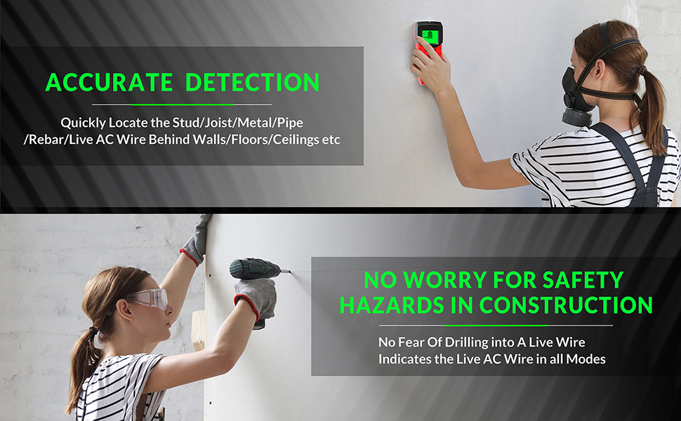 Stud Finder Wall Scanner 6 in 1 Stud Detector with Moisture Meter