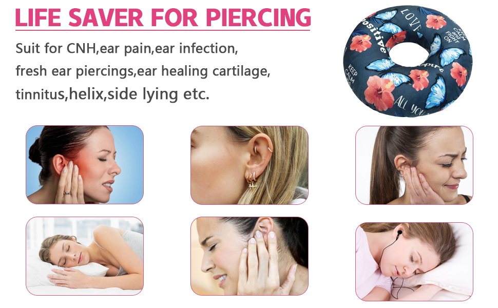 BVOKQUC Ear Piercing Pillow for Side Sleepers Pillows with