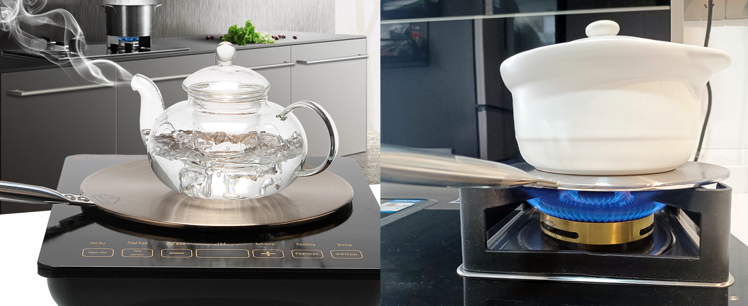 Induction Hob Cooking Converter Disc, Heat Diffuser Gas or Electric