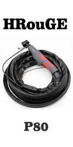 ラズマ カッティング トーチ プラズマカッタートーチ 高精度 高速切断 P80プラズマ切断機部品 適用:CUT40、 CUT50、CUT55