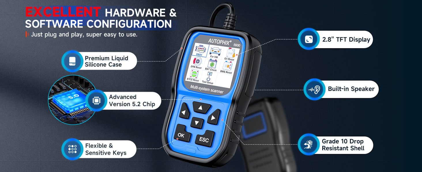 AUTOPHIX 5600 Full System Diagnostic Scan Tool Compatible with VW Audi Skoda Seat