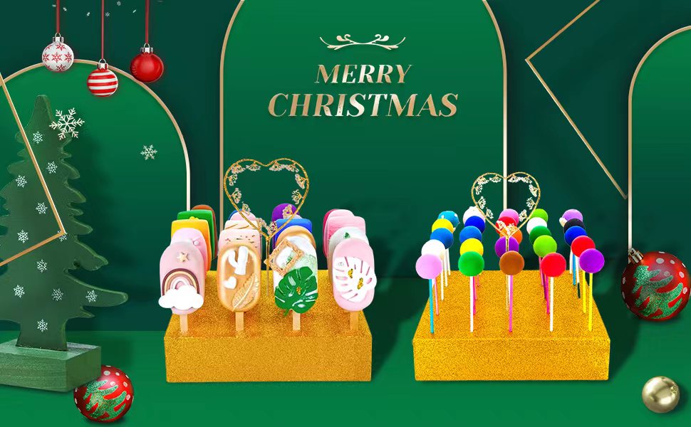 RomanticBaking 1 Pack 10Inch Foam Cake Pop Stand Display Cakesicle Stand Push Cake