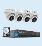 4COVR NVR Security Camera System, Person Vehicle Detection & Night Vision, 8CH 8MP H.265 NVR with...