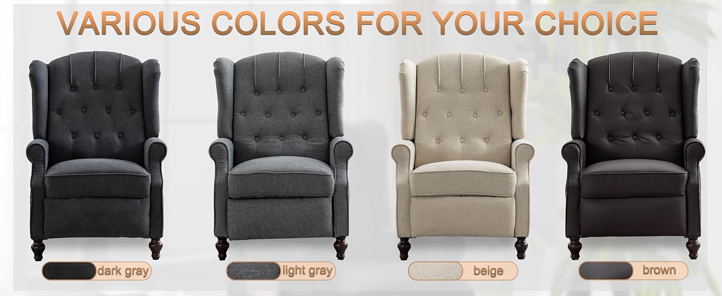 Wingback Recliner Chair with Massage and Heat