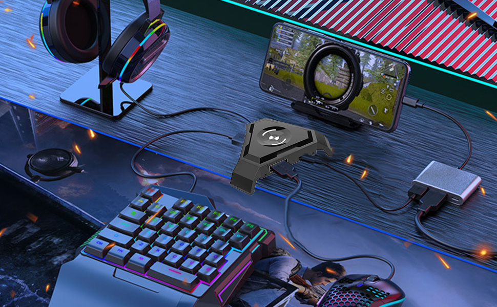 Gamepad Keyboard Mouse Converter, Keyboard Mouse Adapter for PUBG Game Console