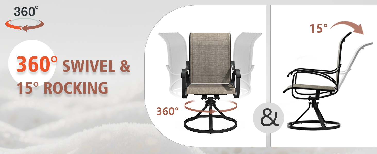 Patio Swivel Chairs Set