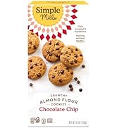 Simple Mills Almond Flour Crunchy Cookies, Chocolate Chip - Gluten Free, Vegan, Healthy Snacks, M...
