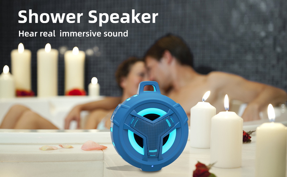 EBODA Shower Bluetooth Waterproof Speaker, IPX7 Floating Portable Wireless Small Speakers with