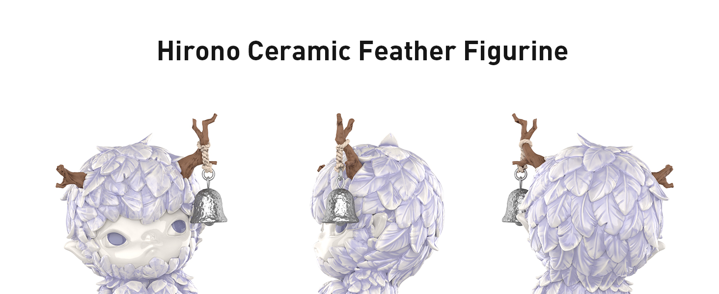 Hirono Ceramic Feather Figurine