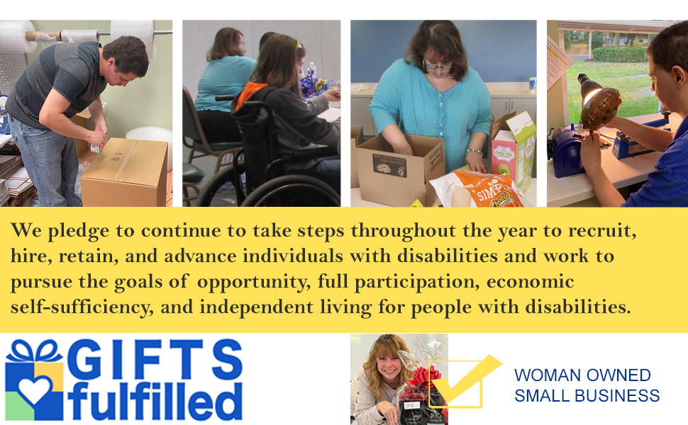 Gifts Fulfilled is a woman owned business that exits to create jobs for people with disabilities