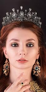 Rhinestone Black Crown