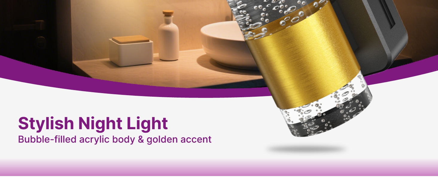 aestheic night light for bathroom