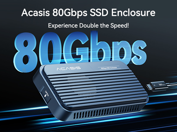 Acasis 80Gbps Thunderbolt 5 SSDエンクロージャー Acasis 80Gbps M.2 NVMe SSD Enclosure Compatible with USB4 v2