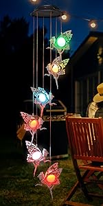 lighted wind chimes solar