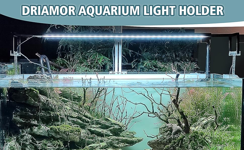 driamor Aquarium Light Holder Adjustable, Clear Acrylic