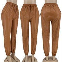 brown leather pant