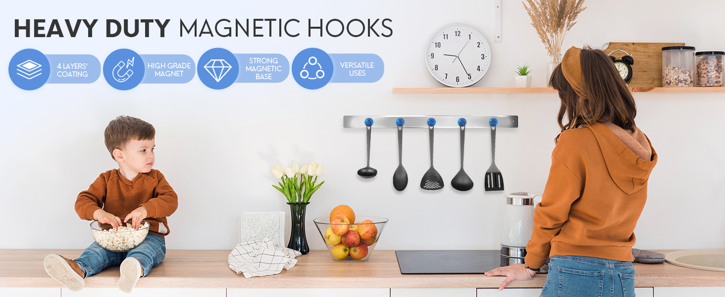 Features of Neosmuk Navyblue magnetic hooks new design 120lbs