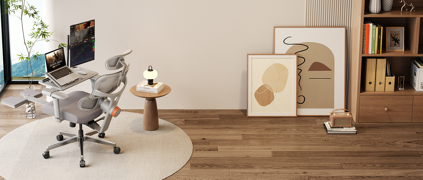 ergonomic office chair with footrest