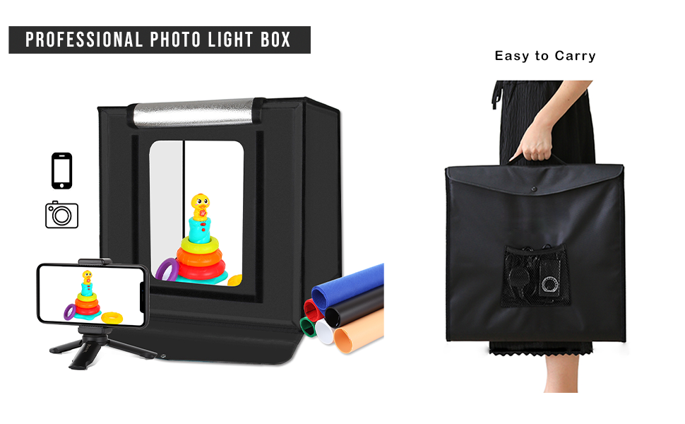 Photo Studio Light Box, Alucax 16 x 16 inches Portable