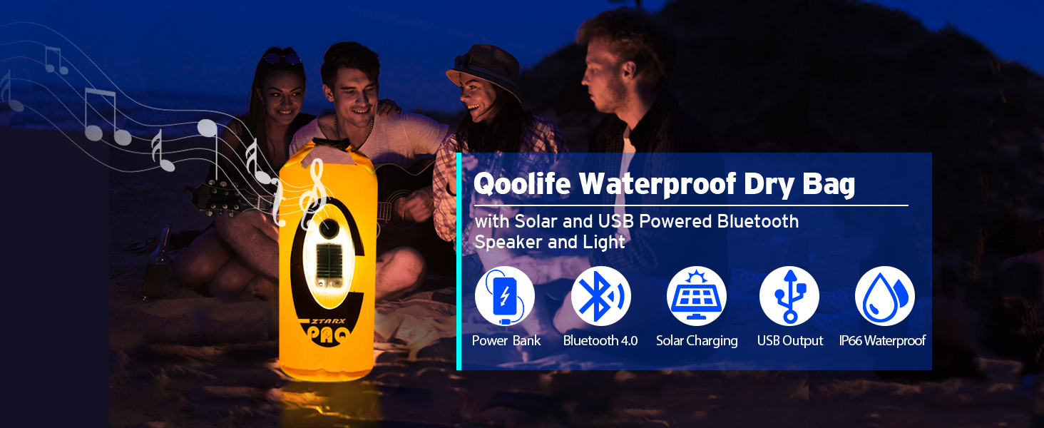 Dry Bag Waterproof with Solar Light