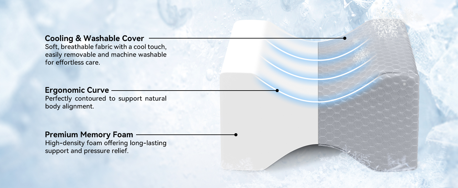 Cooling Leg Pillow for Side Sleepers and Sciatica Pain Relief
| Spine Aligning Support Knee Pillow for Hips and Join 0089101c 0593 4503 80ac 2bbccd2410d1. CR0,0,1464,600 PT0 SX1464 V1