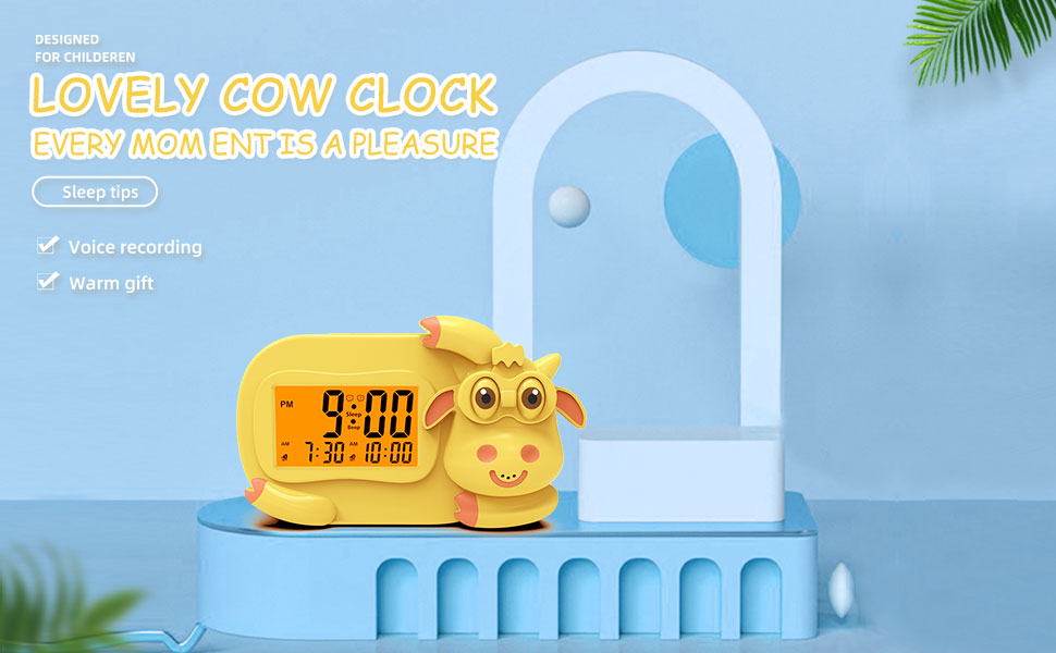 PERPURITY Digital Alarm Clock for Kids Sleep Trainer Time