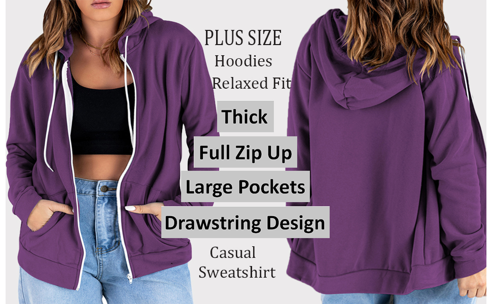 Plus size hoodies for women