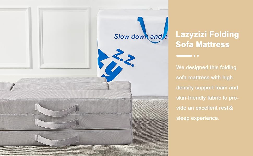 lazyzizi foldable couch mattress