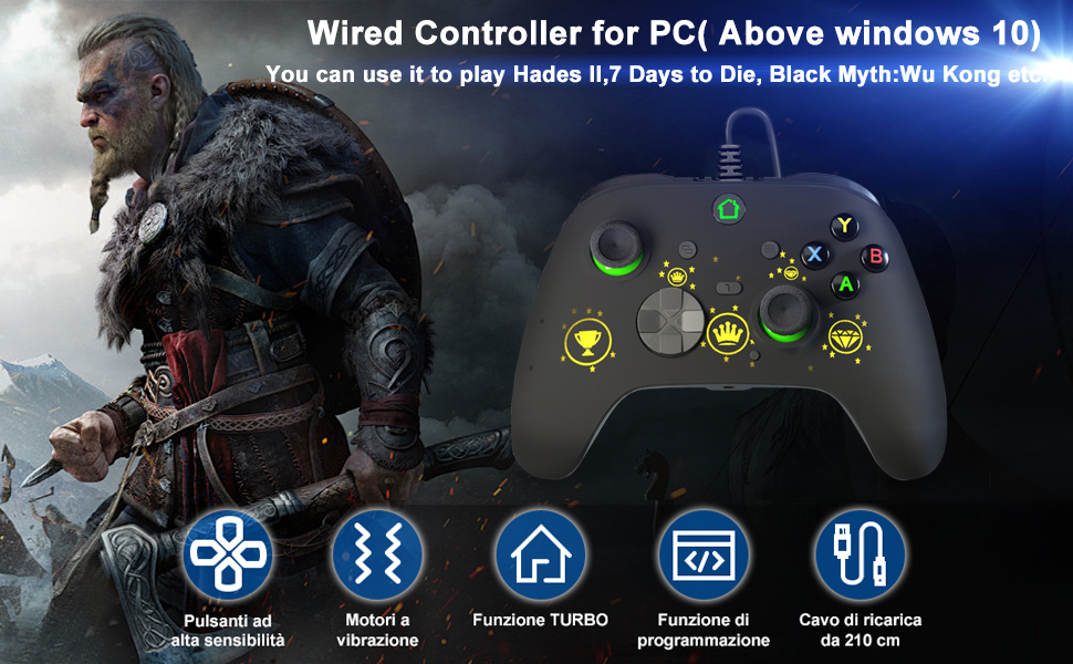 Wired PC game controller